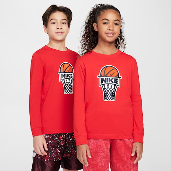 Kids Red Tops T Shirts. Nike
